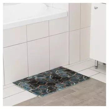 Коврик доляна «Фам», 40×60 см, цвет зелёный