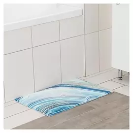 Коврик доляна «Камень», 40×60 см, цвет голубой