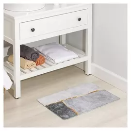 Коврик доляна «Камень», 40×60 см, цвет серый