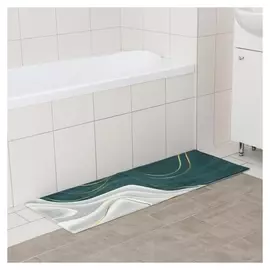 Коврик доляна «Камень», 45×120 см, цвет зелёный