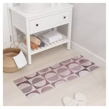 Коврик доляна «Сфера», 45×120 см, цвет бежевый