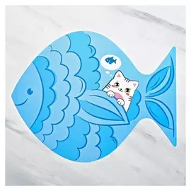 Коврик под миску «Хочу рыбку!» 35х28 см