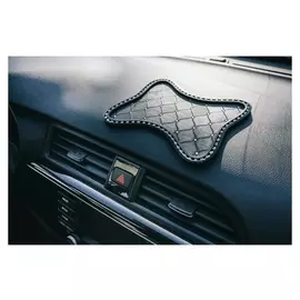 Коврик противоскользящий, бабочка со стразами, черный