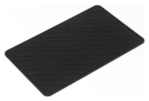 Коврик противоскользящий, пиксели, черный
