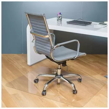 Коврик защитный для напольных покрытий Brabix, поликарбонат, 90х120 см, глянец, толщина 1 мм, 604845