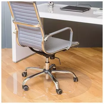 Коврик защитный для напольных покрытий Brabix, поликарбонат, диаметр 100 см, глянец, толщина 1 мм