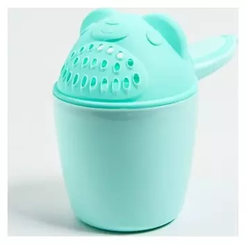 Ковш для купания "Мишка", цвет голубой