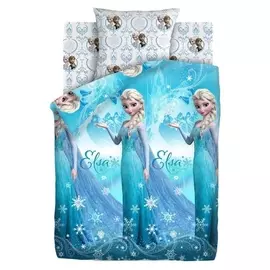 КПБ 1.5 холодное сердце эльза 143х215, 150х214, 50х70 см, бязь 120 гм хл100%