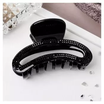 Краб для волос "Бель" овал дуга, 8,5 см, чёрный