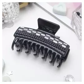 Краб для волос "Челеста" 8 см широкий ряд шашки