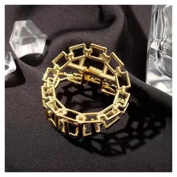 Краб для волос "Лаура" круг, 4,2 см, золото