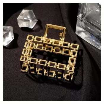 Краб для волос "Лаура" прямой, 5 см, золото