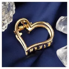 Краб для волос "Маргарита" сердце, 2,5 см, золото