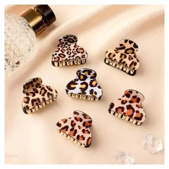 Краб для волос "Шёлк" лео, 4х2,5 см