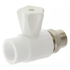 Кран шаровой для радиатора Valfex, полипропиленовый, прямой, 25 х 3/4"