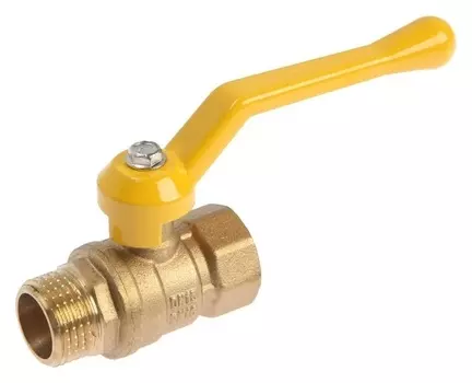 Кран шаровой газовый "Оптима" газ, внутренняя/наружная резьба 1/2", рычаг