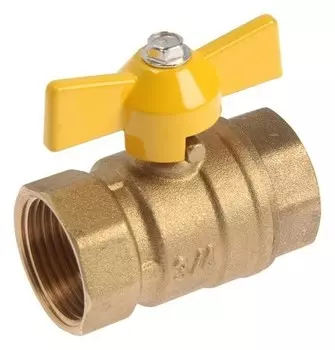 Кран шаровой газовый "Оптима" газ, внутренняя/внутренняя резьба 3/4", бабочка