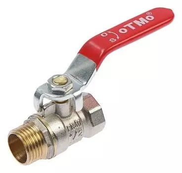 Кран шаровой Otmo, внутренняя/наружная резьба 1/2", ручка, латунь