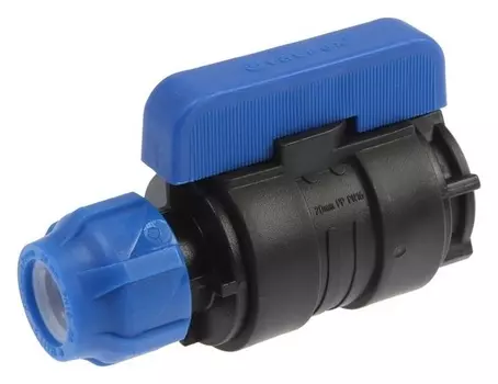 Кран шаровой ПНД Valfex, D=20 мм х 3/4", цанга/внутренняя резьба, разборный