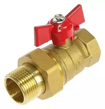 Кран шаровой, с американкой, 3/4", бабочка