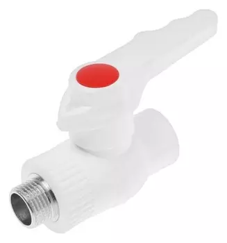 Кран шаровой Valfex, D=20 х 1/2", наружная резьба, комбинированный, полипропиленовый