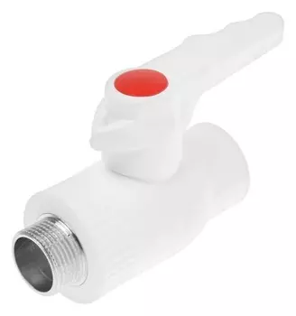 Кран шаровой Valfex, D=25 х 3/4", наружная резьба, комбинированный, полипропиленовый