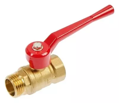 Кран шаровой, внутренняя/наружная резьба 1/2", ручка