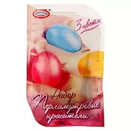 Красители пищевые перламутровые, 3 цвета, 2 вида