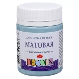 Краска акриловая 50мл, ЗХК Decola Matt матовая 14328536 серо-голубая