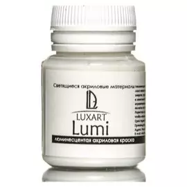 Краска акриловая люминесцентная, 20 мл Luxart Lumi жёлто-зелёный, жёлто-зелёное свечение