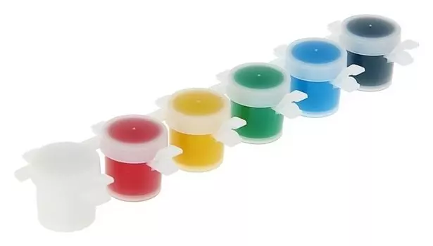 Краска акриловая, набор из 6 цветов по 5 мл, Wizzart Kid, морозостойкие