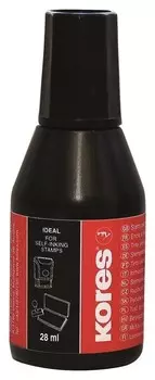 Краска штемпельная Kores черная 71334