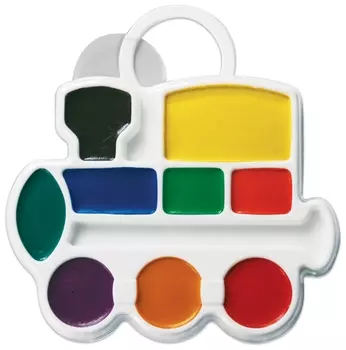 Краски акварельные фигурные "Кроха" Паровозик