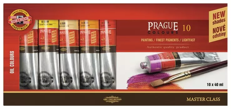 Краски масляные художественные Koh-i-noor "Prague", 10 цветов по 40 мл, 01617s1001ks