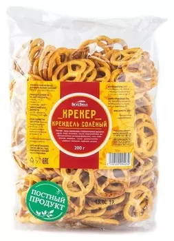 Крекер вкусвилл крендель соленый, 200г