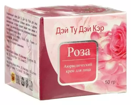 Крем для лица аюрведический Дэй Ту Дэй Кэр роза, увлажняющий