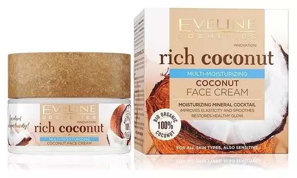 Крем для лица для всех типов кожи интенсивно-увлажняющий Кокосовый