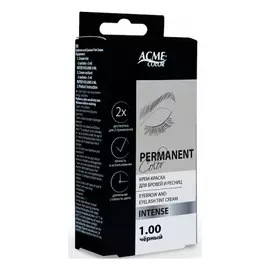 Крем-краска для бровей черная Рябина