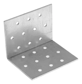 Крепежный уголок равносторонний KUR 60х60х80 цинк, 1 шт.