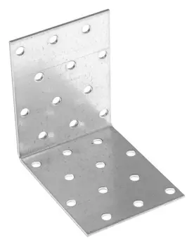 Крепежный уголок равносторонний KUR 80х80х60 цинк, 1 шт.