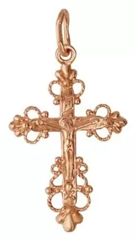 Крест нательный позолота "Спаси и сохрани"
