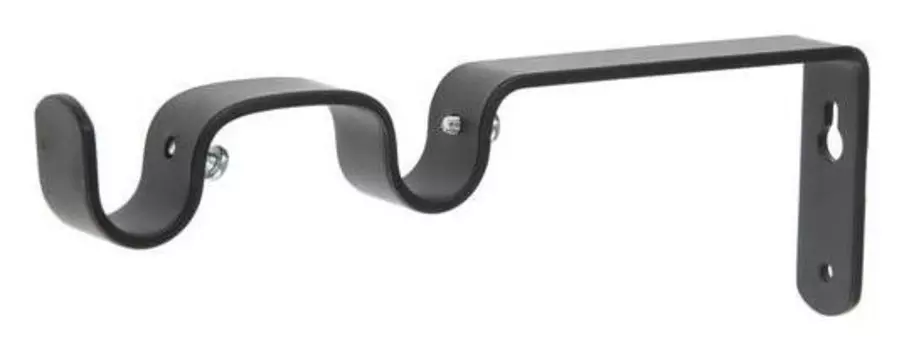 Кронштейн для карниза D20 двухрядный 12/19 см, черный