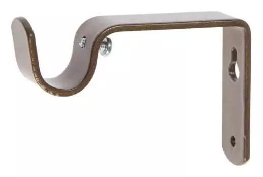 Кронштейн для карниза D20 однорядный 8 см, цвет коричневый металлик