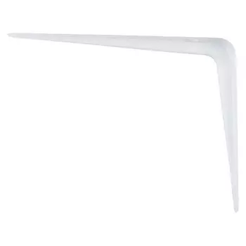 Кронштейн угловой с ребром, 200х250 мм, белый