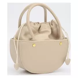 Кросс-боди, отдел на шнурке, длинный ремень, цвет бежевый