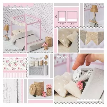 Кроватка для игрушки–малютки «Сладких снов», набор для шитья, 21 × 29,7 × 1 см