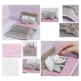 Кроватка для игрушки–малютки «Сны принцессы», набор для шитья, 21 × 29,7 × 1 см