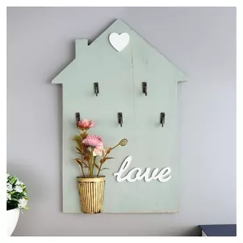 Крючки декоративные Букетик цветов в горшке