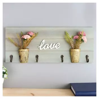 Крючки декоративные Букетики цветов в горшках