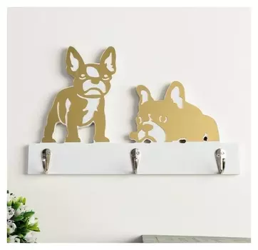 Крючки декоративные "Бульдоги" 18х28х3,5 см